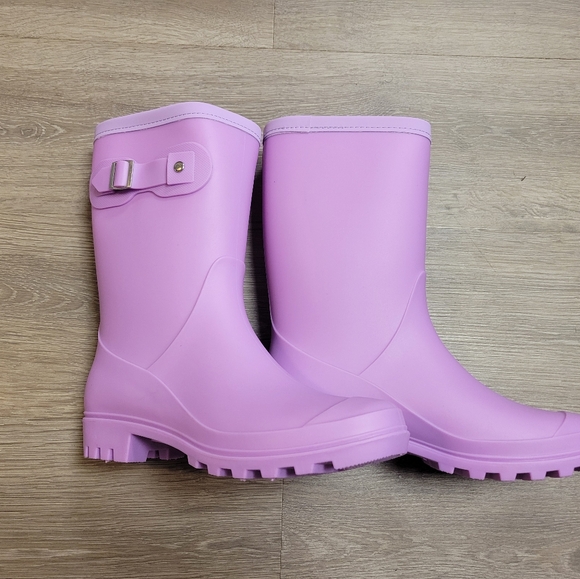 🌧️✨ Girls’ Light Purple Rubber Rain Boots - Size 6 (US) / 38 (EU) - Brand New! - Picture 2 of 3